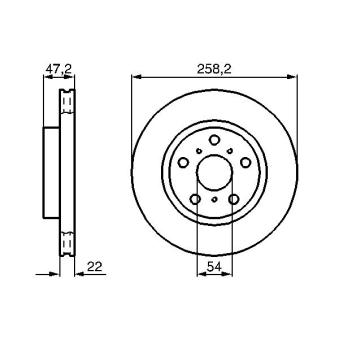 Jeu de 2 disques de frein avant BOSCH 0 986 478 396