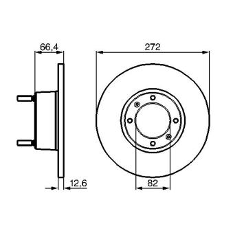 Jeu de 2 disques de frein avant BOSCH 0 986 478 402