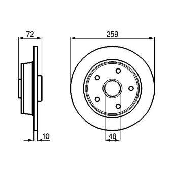 Jeu de 2 disques de frein arrière BOSCH 0 986 478 440