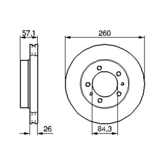 Jeu de 2 disques de frein avant BOSCH 0 986 478 484