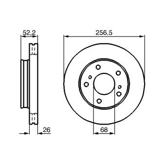 Jeu de 2 disques de frein avant BOSCH 0 986 478 485