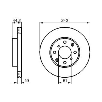 Jeu de 2 disques de frein avant BOSCH 0 986 478 503