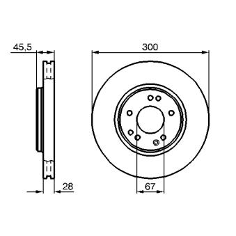 Jeu de 2 disques de frein avant BOSCH 0 986 478 526
