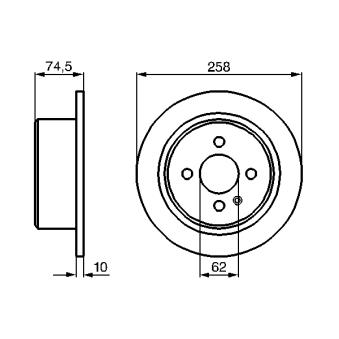 Jeu de 2 disques de frein arrière BOSCH 0 986 478 563