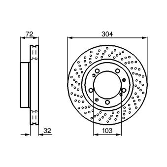 Disque de frein avant gauche BOSCH OEM 99335104301