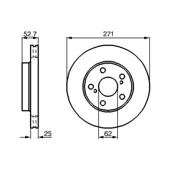 Jeu de 2 disques de frein avant BOSCH 0 986 478 631