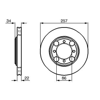 Jeu de 2 disques de frein avant BOSCH 0 986 478 675