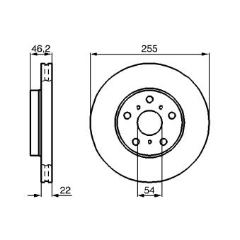 Jeu de 2 disques de frein avant BOSCH OEM 4351220360