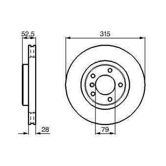 Disque de frein avant gauche BOSCH OEM 34112227171