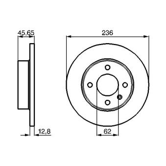 Jeu de 2 disques de frein avant BOSCH OEM 115430210 Jeu de 2 disques de frein avant BOSCH OEM 115430210