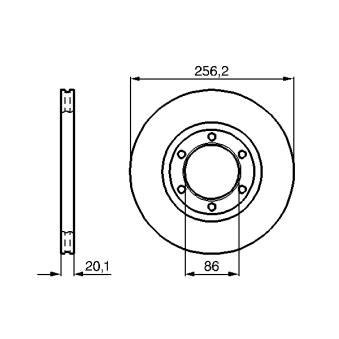 Jeu de 2 disques de frein avant BOSCH 0 986 478 802