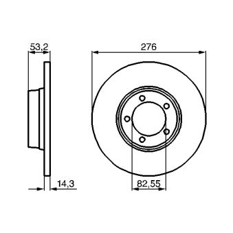 Jeu de 2 disques de frein avant BOSCH OEM KAM2107