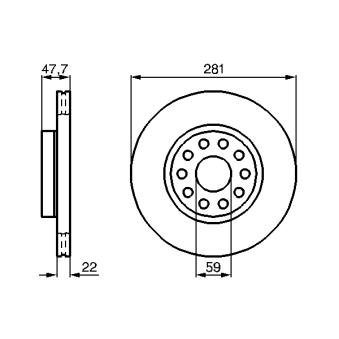 Jeu de 2 disques de frein avant BOSCH 0 986 478 993