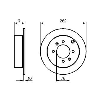 Jeu de 2 disques de frein arrière BOSCH OEM 584113C000 Jeu de 2 disques de frein arrière BOSCH OEM 584113C000