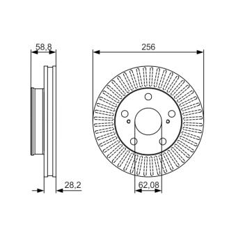 Jeu de 2 disques de frein avant BOSCH OEM 435120K010