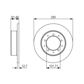 Jeu de 2 disques de frein avant BOSCH OEM 571912