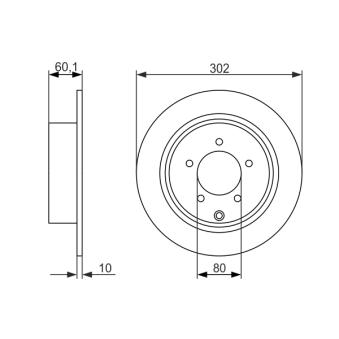Jeu de 2 disques de frein avant BOSCH OEM 4615A010