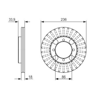 Jeu de 2 disques de frein avant BOSCH 0 986 479 851