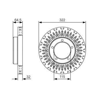 Jeu de 2 disques de frein avant BOSCH OEM 4351260141 Jeu de 2 disques de frein avant BOSCH OEM 4351260141