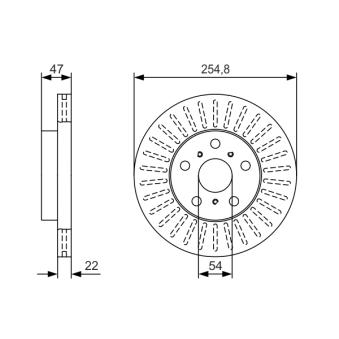 Jeu de 2 disques de frein avant BOSCH 0 986 479 T65