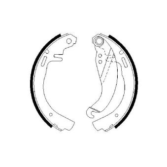 Jeu de mâchoires de frein BOSCH 0 986 487 068