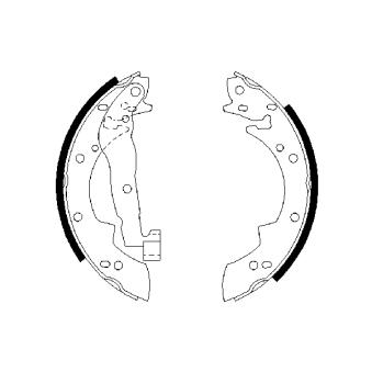 Jeu de mâchoires de frein BOSCH 0 986 487 076