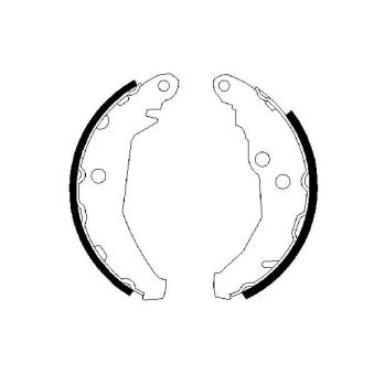 Jeu de mâchoires de frein BOSCH [0 986 487 195]