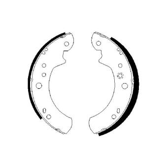 Jeu de mâchoires de frein BOSCH OEM 6150095