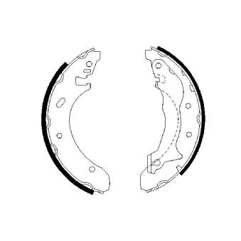 Jeu de mâchoires de frein BOSCH OEM 93BB2200AB