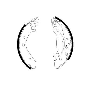 Jeu de mâchoires de frein BOSCH 0 986 487 364