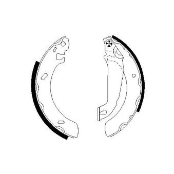 Jeu de mâchoires de frein BOSCH 0 986 487 537