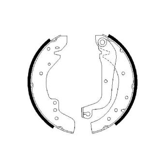 Jeu de mâchoires de frein BOSCH 0 986 487 547