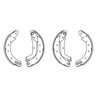 Jeu de mâchoires de frein BOSCH 0 986 487 566