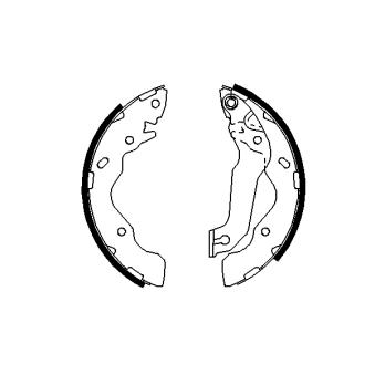 Jeu de mâchoires de frein BOSCH OEM 5830529A00