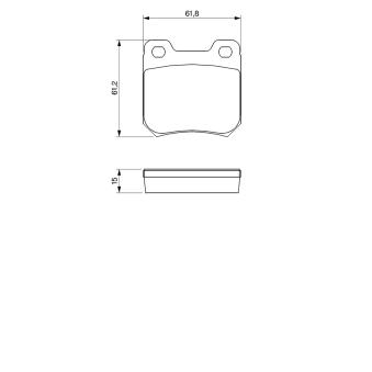 Jeu de 4 plaquettes de frein arrière BOSCH OEM 1605688