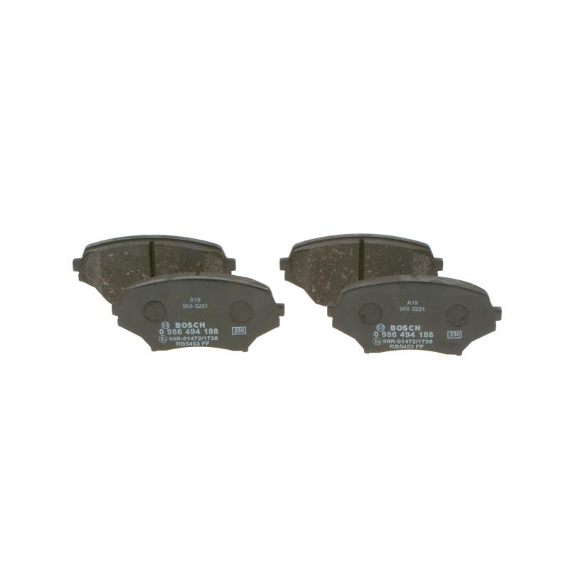 Jeu de 4 plaquettes de frein avant BOSCH 0 986 494 188 - Visuel 1