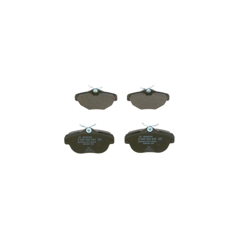 Jeu de 4 plaquettes de frein arrière BOSCH 0 986 494 243 - Visuel 1