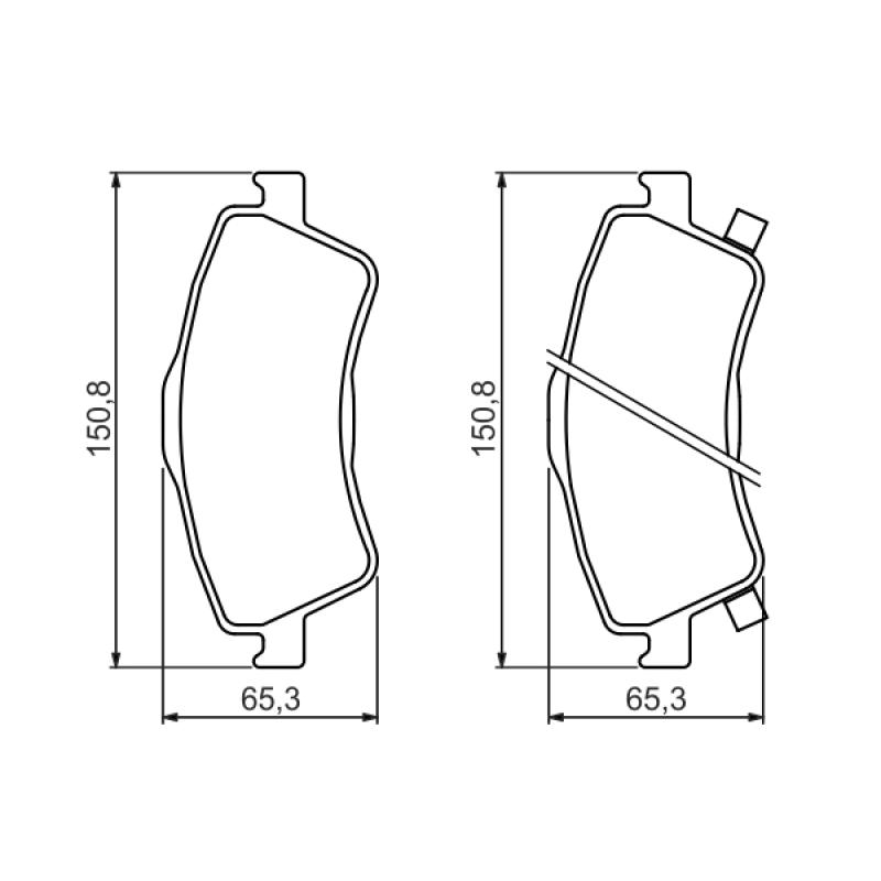 Jeu de 4 plaquettes de frein avant BOSCH 0 986 494 318 - Visuel 1