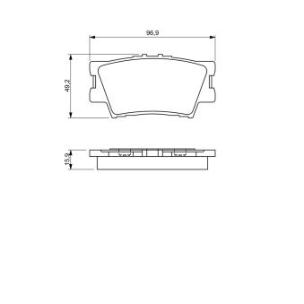 Jeu de 4 plaquettes de frein arrière BOSCH OEM 0446633180