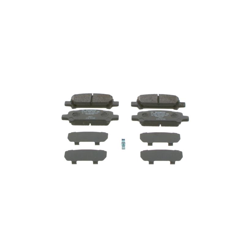 Jeu de 4 plaquettes de frein arrière BOSCH 0 986 494 445 - Visuel 1
