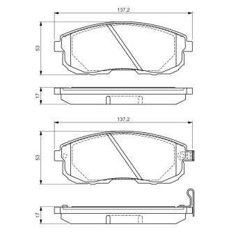 Jeu de 4 plaquettes de frein avant BOSCH OEM D1061JA00A