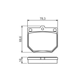 Jeu de 4 plaquettes de frein avant BOSCH OEM 0449130020