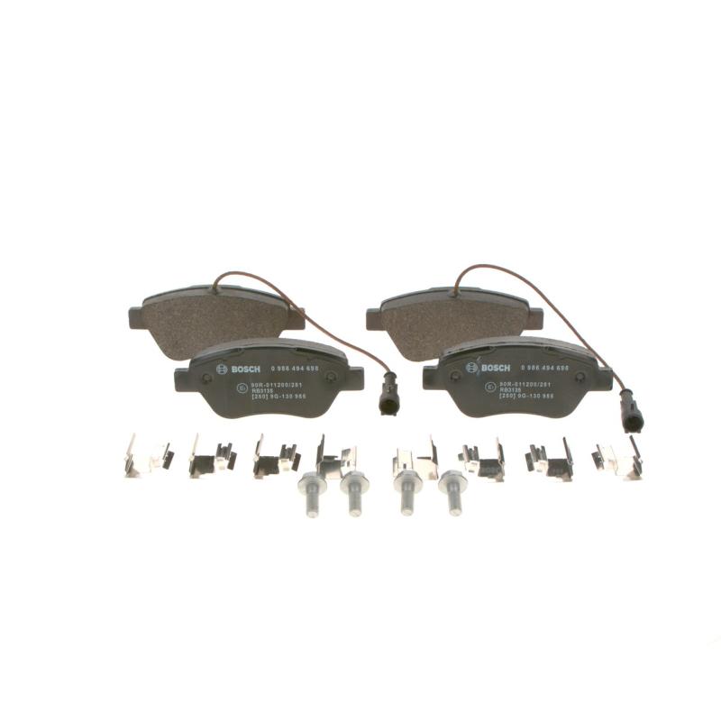 Jeu de 4 plaquettes de frein avant BOSCH 0 986 494 698 - Visuel 1