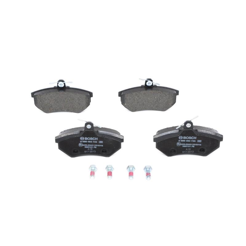 Jeu de 4 plaquettes de frein avant BOSCH 0 986 494 726 - Visuel 1