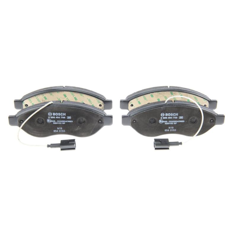 Jeu de 4 plaquettes de frein avant BOSCH 0 986 494 798 - Visuel 1