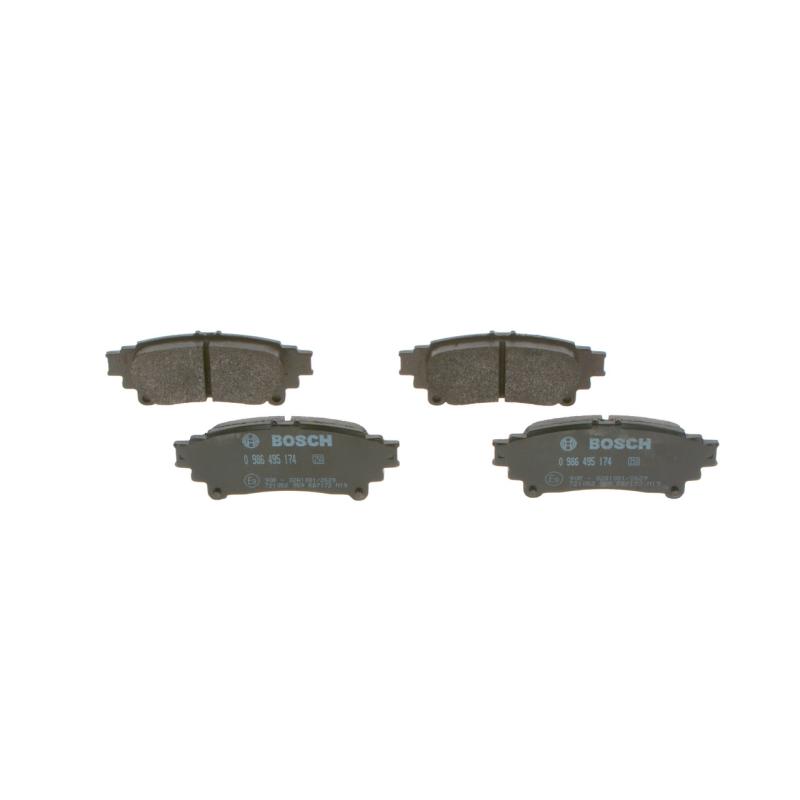 Jeu de 4 plaquettes de frein arrière BOSCH 0 986 495 174 - Visuel 1