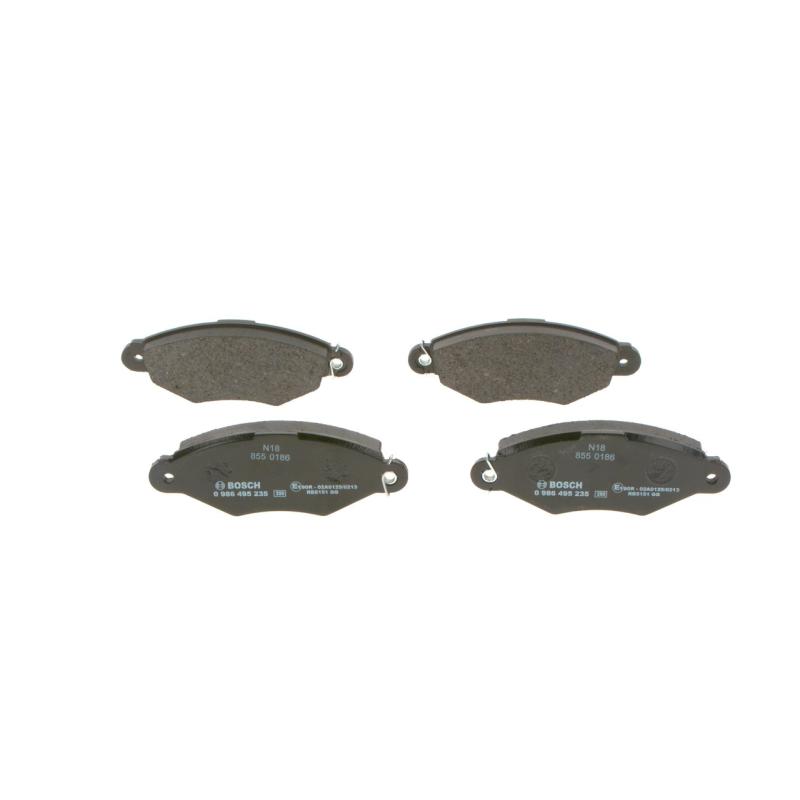 Jeu de 4 plaquettes de frein avant BOSCH 0 986 495 235 - Visuel 1