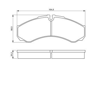 Jeu de 4 plaquettes de frein avant BOSCH OEM 42548194 Jeu de 4 plaquettes de frein avant BOSCH OEM 42548194