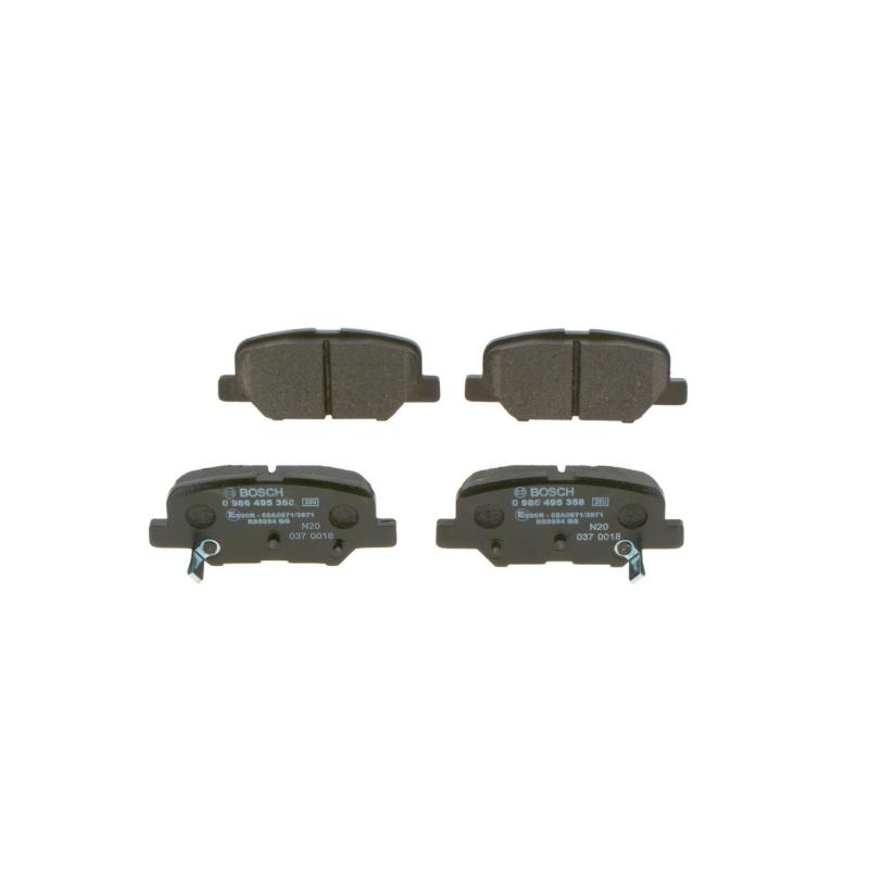 Jeu de 4 plaquettes de frein arrière BOSCH 0 986 495 358 - Visuel 1