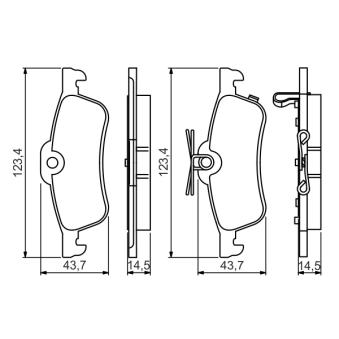 Jeu de 4 plaquettes de frein avant BOSCH [0 986 495 359]